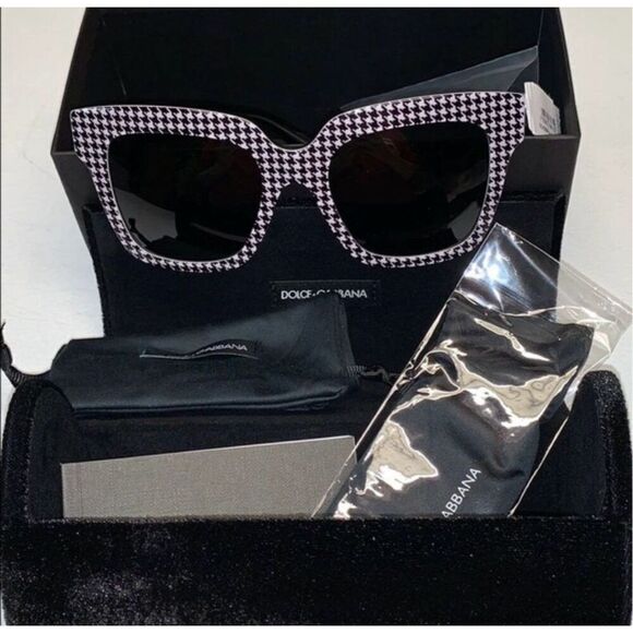 Authentic Dolce & Gabbana  DG 4286 3079/87 Pied De Poule Houndstooth Print Sungl main image 6